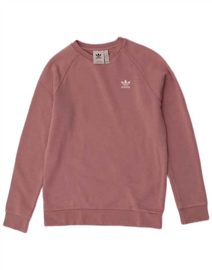 Adidas Mens Sweatshirt Jumper Small Pink Cotton