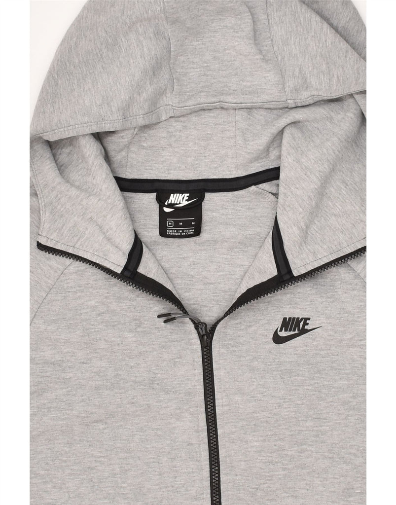 NIKE Mens Zip Hoodie Sweater Medium Grey Flecked Cotton | Vintage Nike | Thrift | Second-Hand Nike | Used Clothing | Messina Hembry 