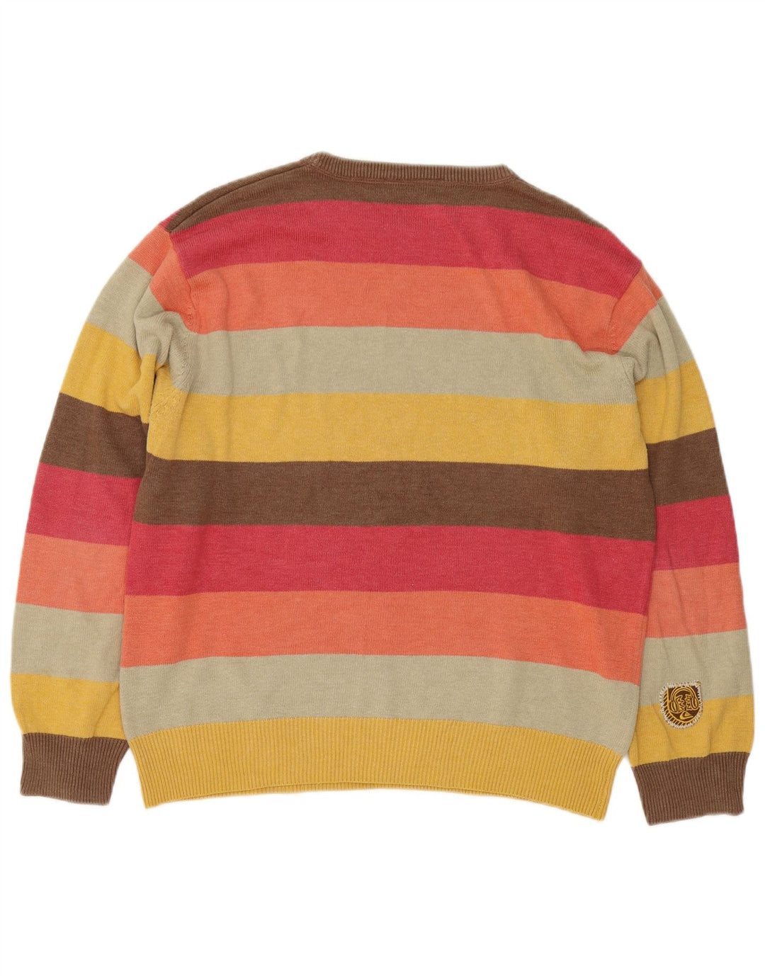 Quiksilver Mens Boat Neck Jumper Sweater Medium Multicoloured Striped
