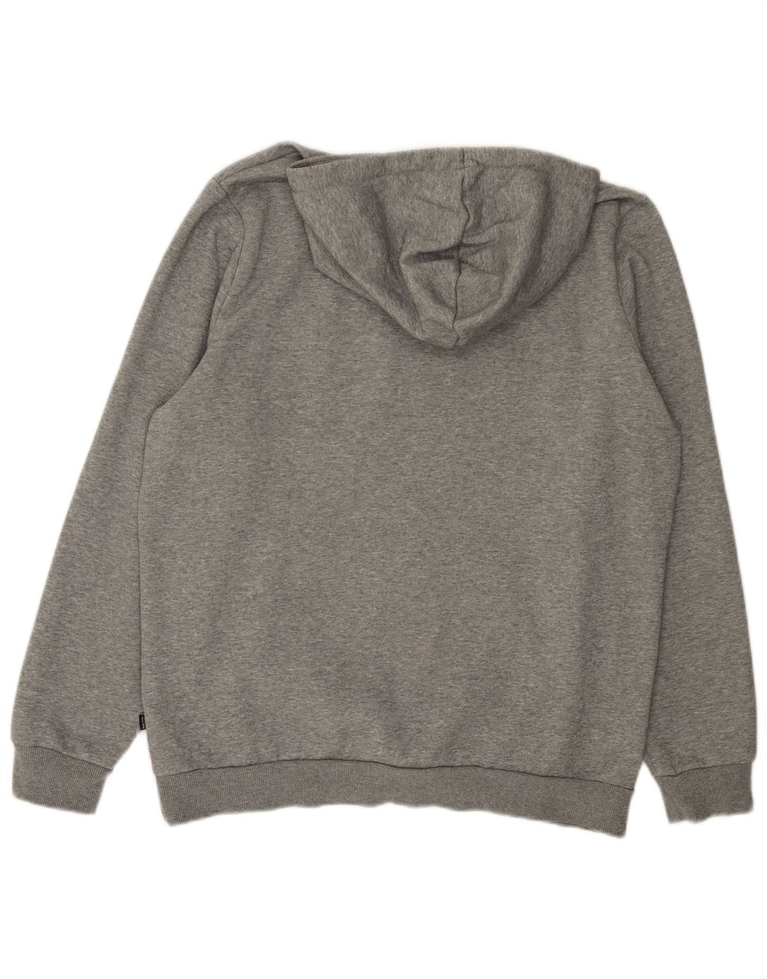 PUMA Mens Graphic Hoodie Jumper Large Grey Cotton
