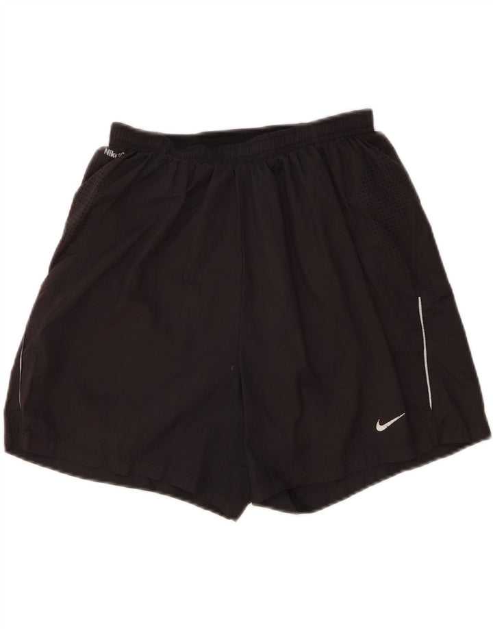 NIKE Womens Sport Shorts UK 12 Medium  Black Polyester Vintage Nike and Second-Hand Nike from Messina Hembry 