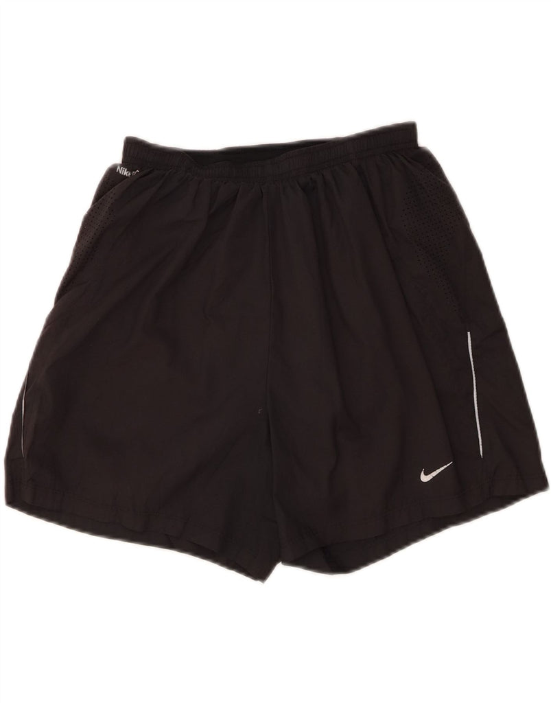NIKE Womens Sport Shorts UK 12 Medium  Black Polyester Vintage Nike and Second-Hand Nike from Messina Hembry 
