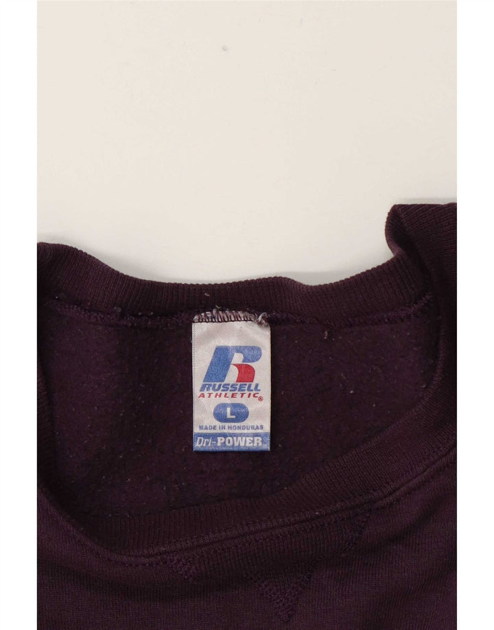 Russell Athletic Mens Dri-Power Sweatshirt Jumper Large Burgundy Polyester