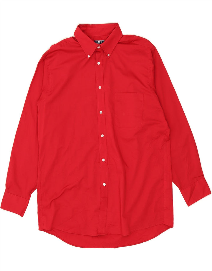 IZOD Mens Regular Fit Shirt Size 16 1/2 Large Red Vintage Izod and Second-Hand Izod from Messina Hembry 