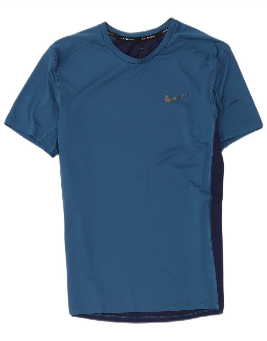Nike Mens Dri Fit T-Shirt Top Medium Blue Colourblock