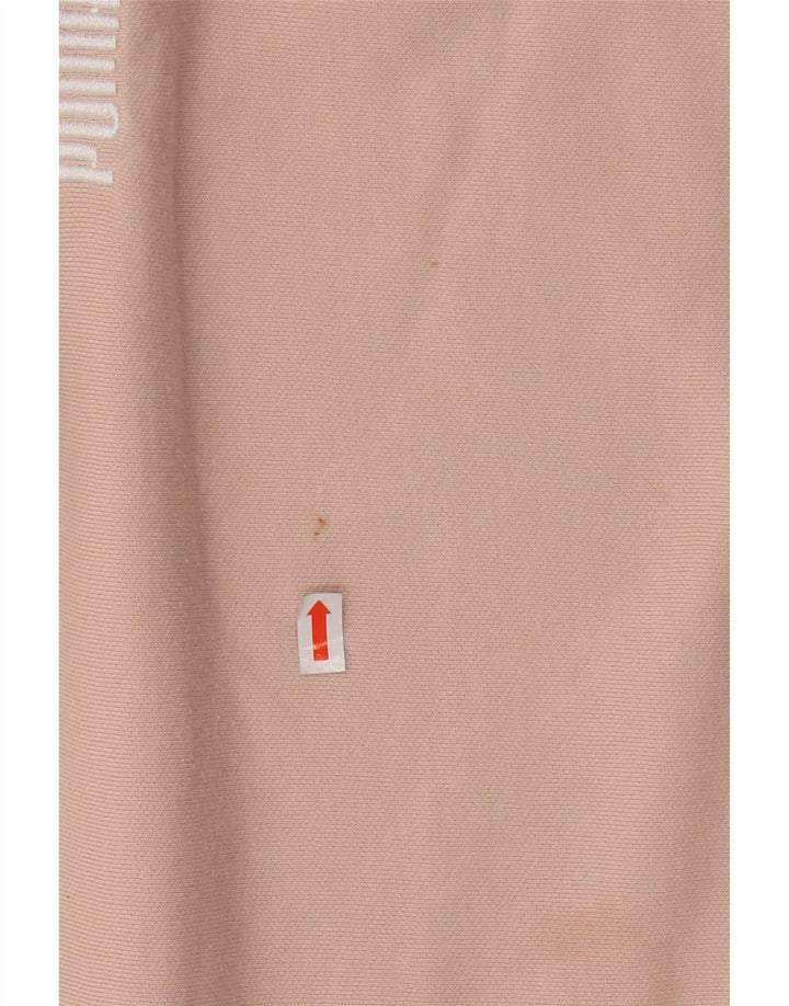PUMA Womens Oversized Hoodie Jumper UK 10 Small Pink Cotton