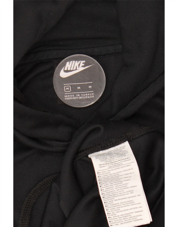 Nike Mens Graphic Hoodie Jumper Medium Black Polyester