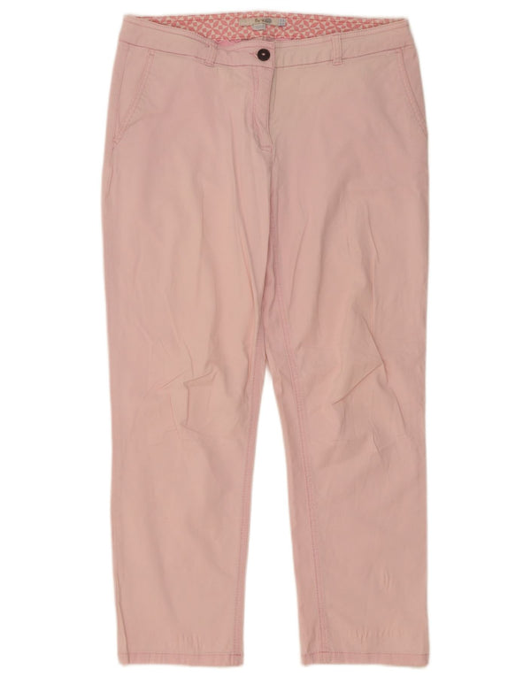 Boden Womens Straight Chino Trousers UK 12 Medium W32 L27 Pink Cotton