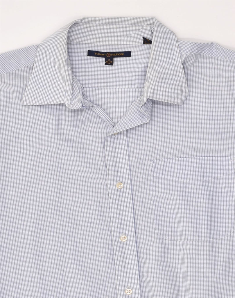 TOMMY HILFIGER Mens Shirt Size 17 XL Blue Check Cotton | Vintage Tommy Hilfiger | Thrift | Second-Hand Tommy Hilfiger | Used Clothing | Messina Hembry 