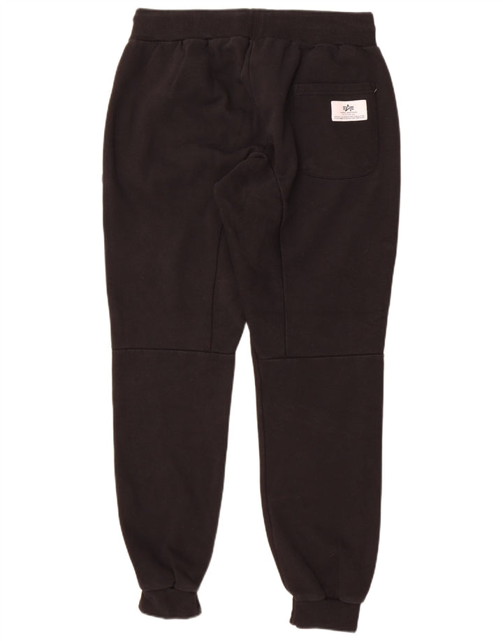 Alpha Industries Mens Graphic Tracksuit Trousers Joggers Medium Black