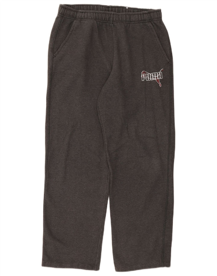 Puma Mens Tracksuit Trousers Medium  Grey Cotton