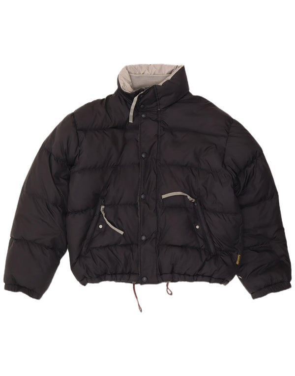 Armani Jeans Mens Hooded Padded Jacket UK 42 XL Navy Blue
