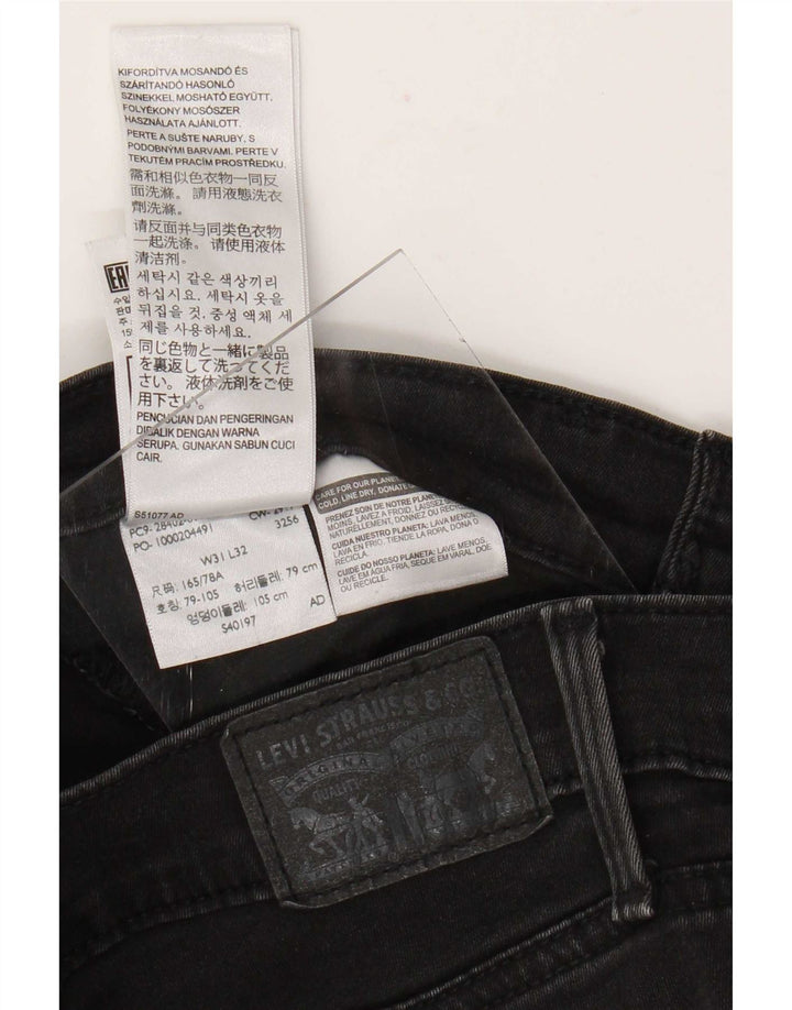 Levi's Womens Slimming Bootcut Jeans W31 L26 Black Cotton