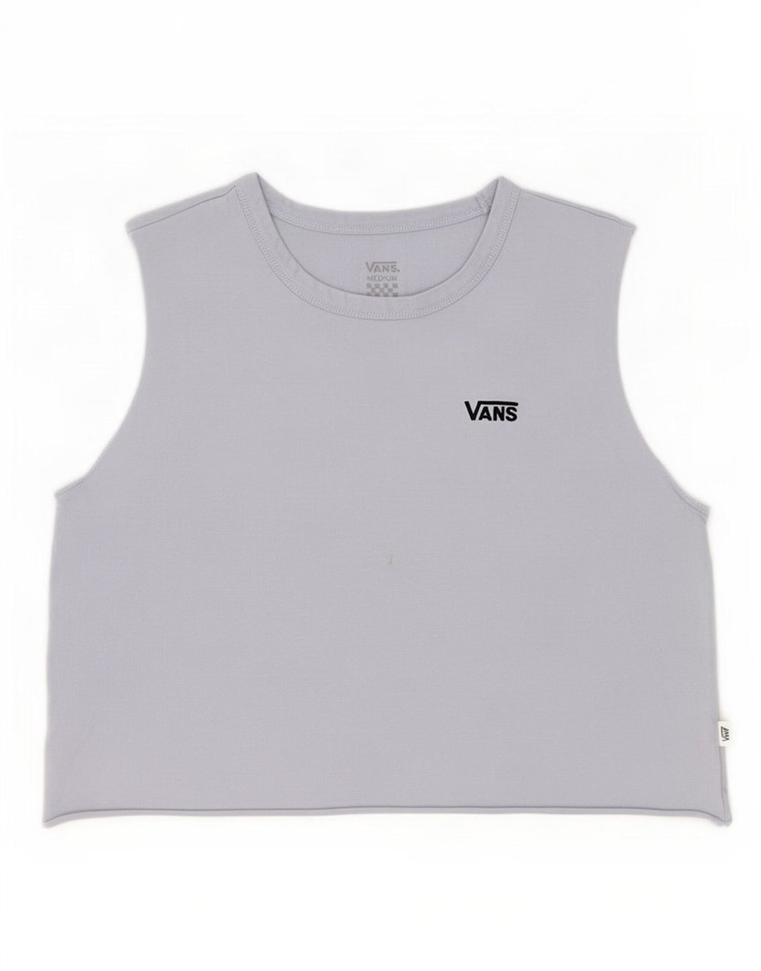 Vans Womens Crop Vest Top UK 12 Medium Blue Cotton