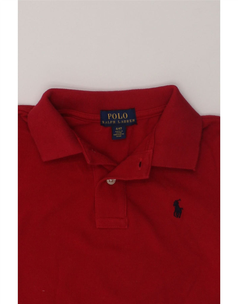 POLO RALPH LAUREN Boys Polo Shirt 3-4 Years Red | Vintage Polo Ralph Lauren | Thrift | Second-Hand Polo Ralph Lauren | Used Clothing | Messina Hembry 