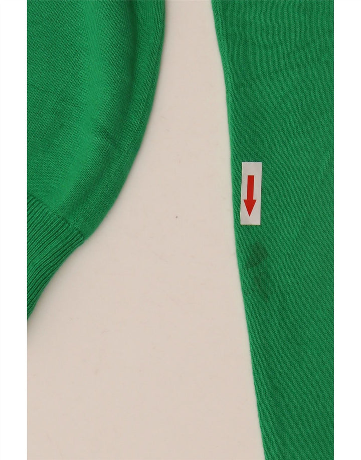 Sun68 Mens V-Neck Jumper Sweater XL Green Cotton