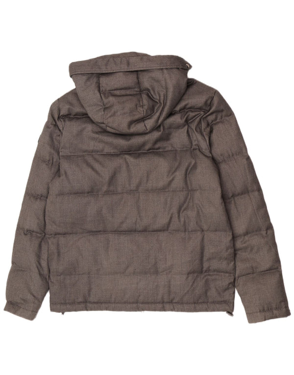 Liu Jo Mens Hooded Padded Jacket UK 36 Medium Grey Polyester