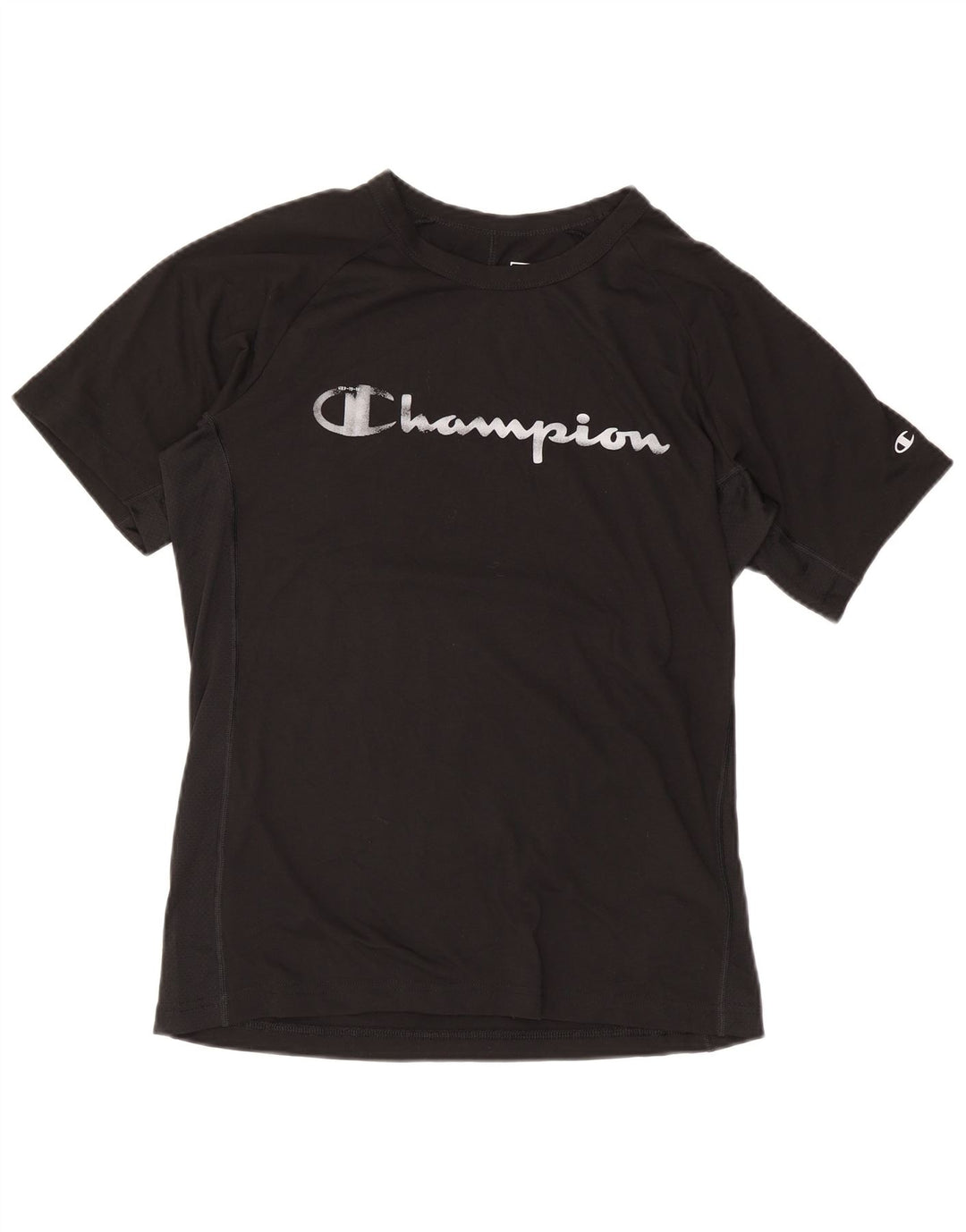 Champion Womens Graphic T-Shirt Top UK 16 Large Black Polyester