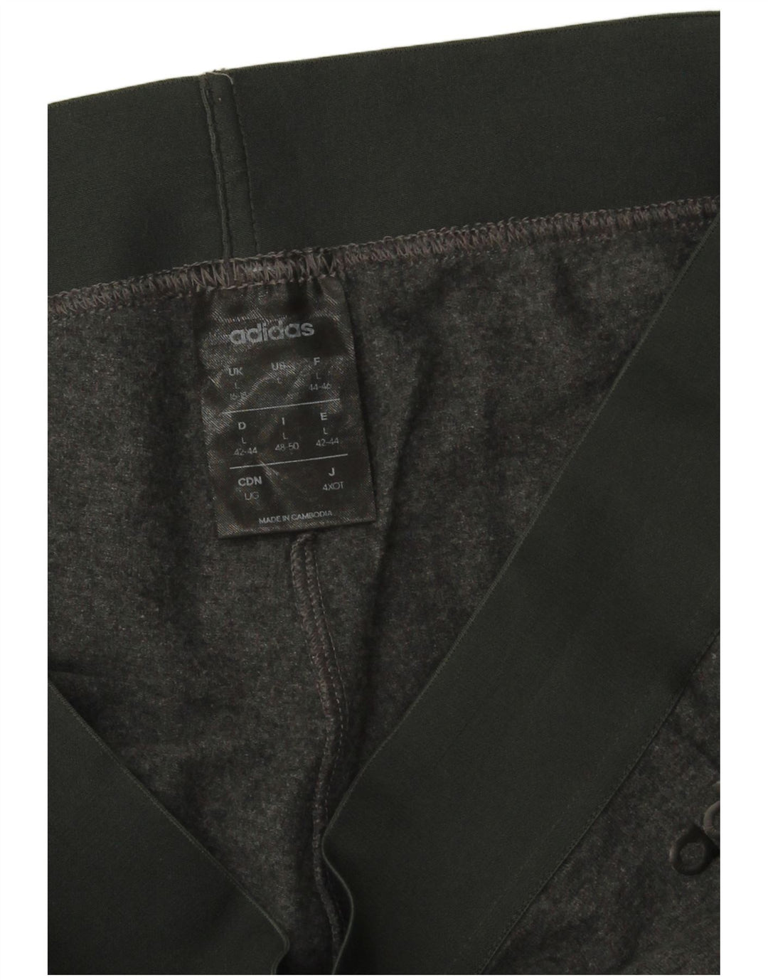 Adidas Womens Leggings UK 16/18 Large Grey Cotton