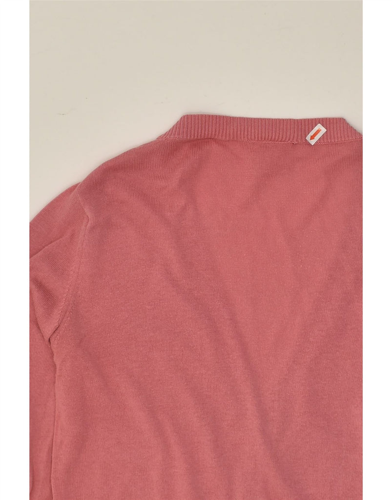 LACOSTE Womens Cardigan Sweater Size 36 Small Pink Cotton | Vintage Lacoste | Thrift | Second-Hand Lacoste | Used Clothing | Messina Hembry 