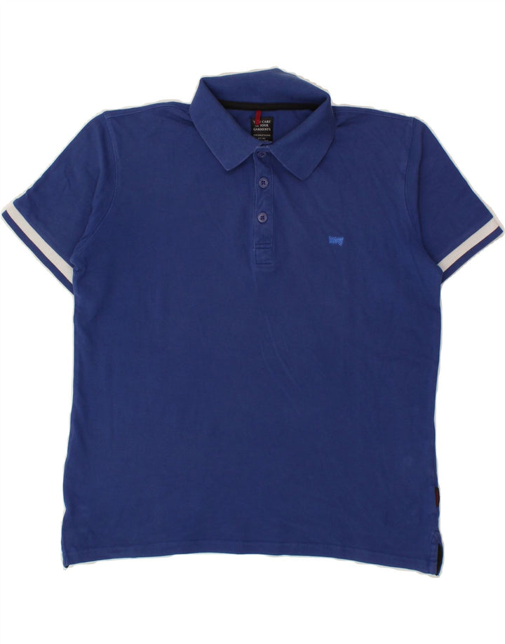 CARRERA Mens Polo Shirt Medium Navy Blue Cotton Vintage Carrera and Second-Hand Carrera from Messina Hembry 