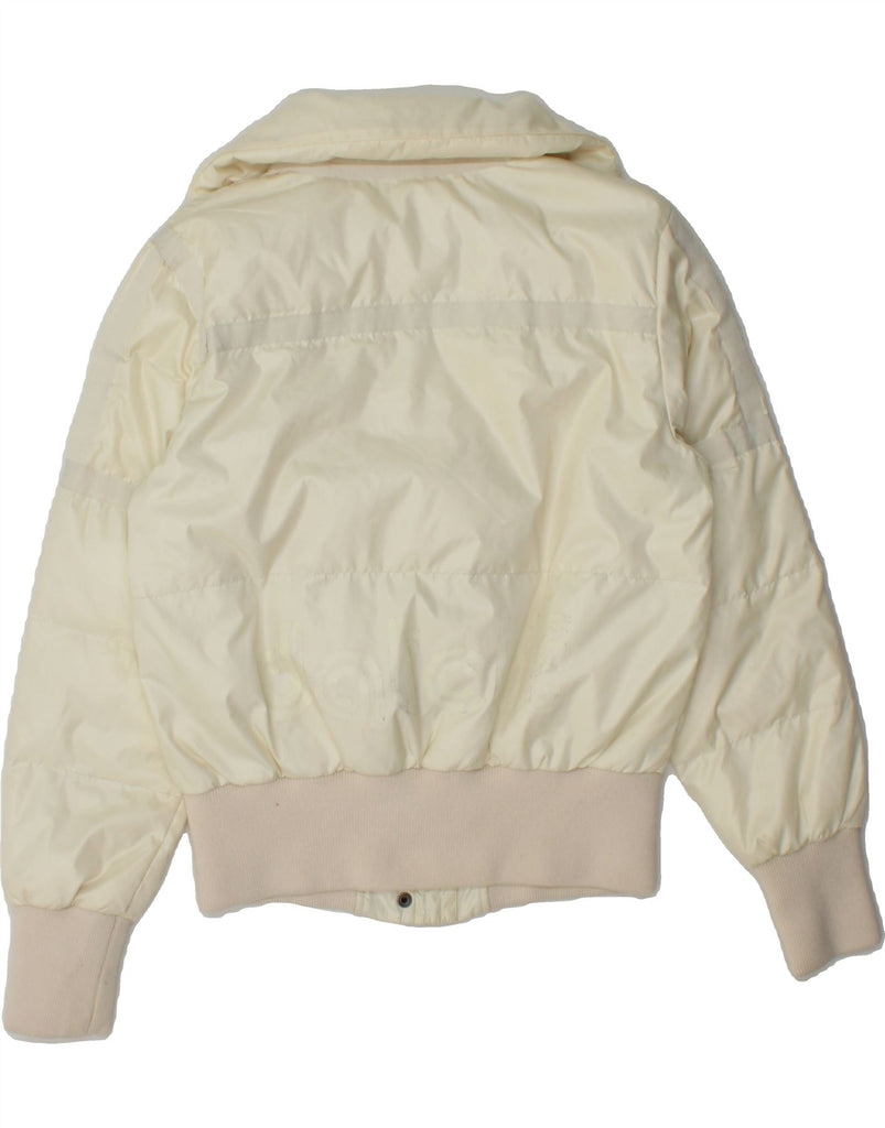 DATCH Womens Padded Bomber Jacket UK 16 Large White Vintage Datch and Second-Hand Datch from Messina Hembry 