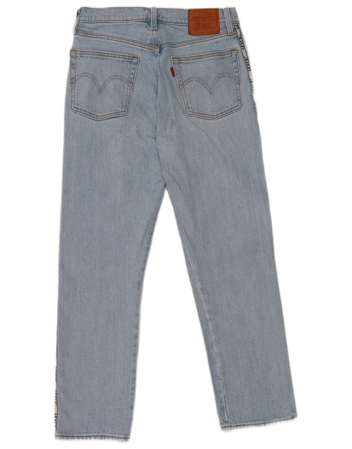 Levi's Womens 501 Graphic Straight Jeans W26 L26 Blue Cotton