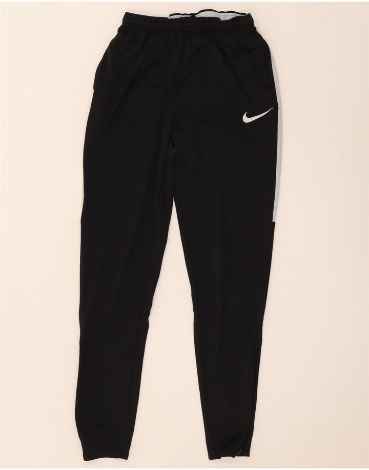 Nike Mens Dri Fit Tracksuit Trousers Small Black Colourblock Polyester