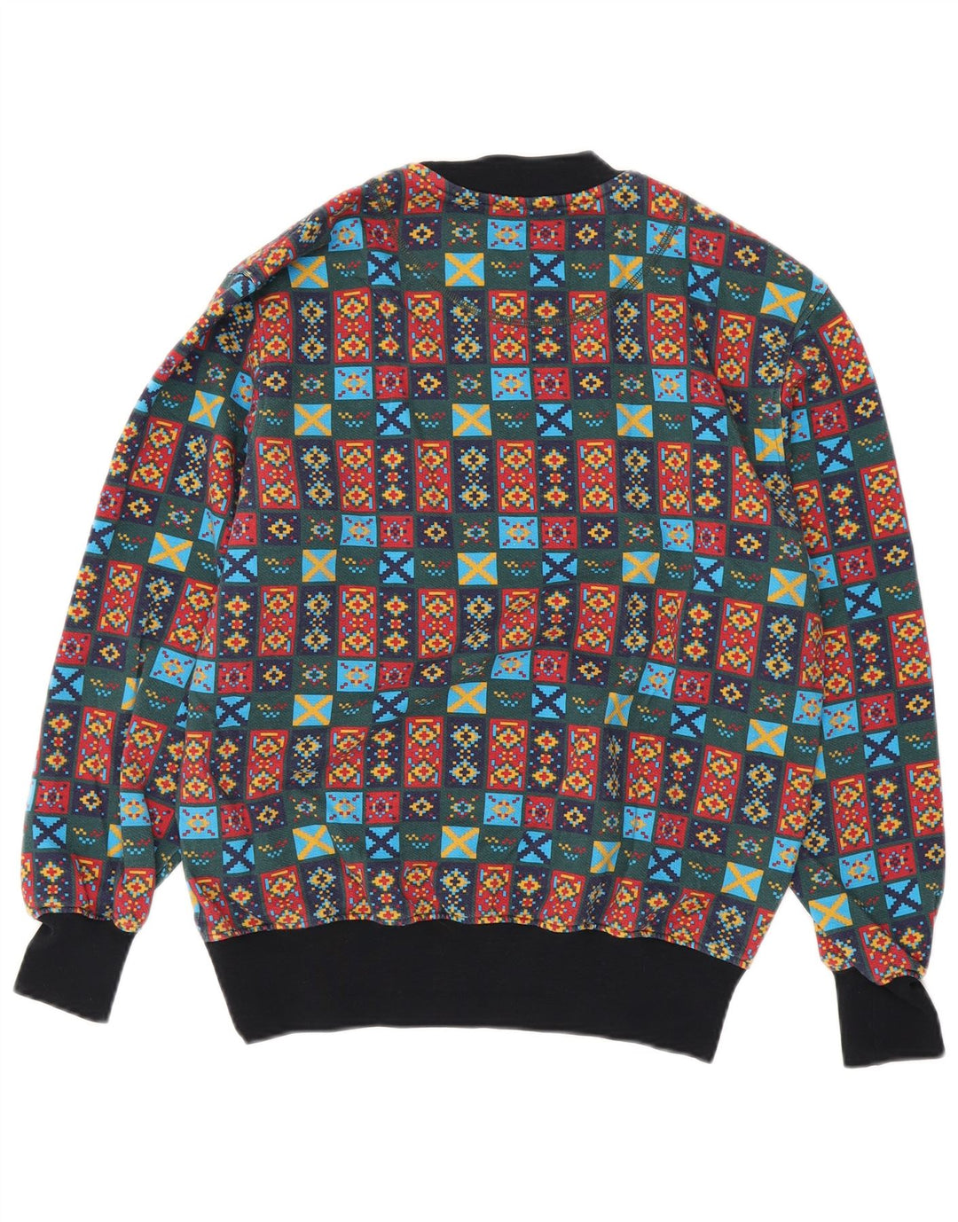 JOHNNY LAMBS Mens Sweatshirt Jumper Medium Multicoloured Geometric