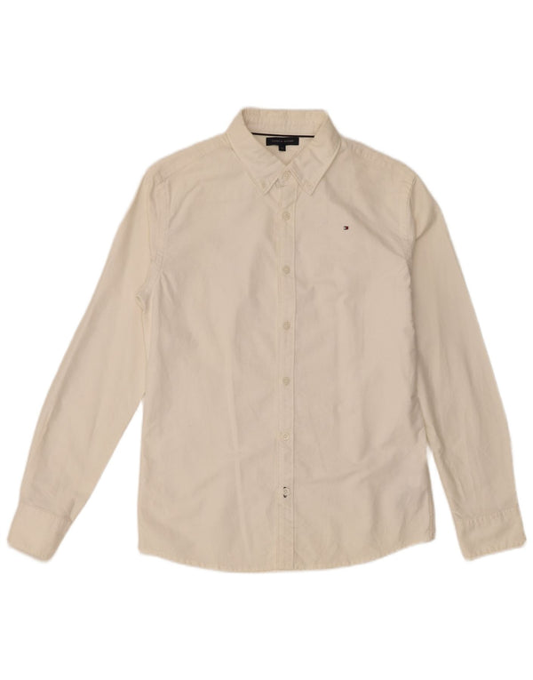 Tommy Hilfiger Boys Shirt 13-14 Years Off White Cotton