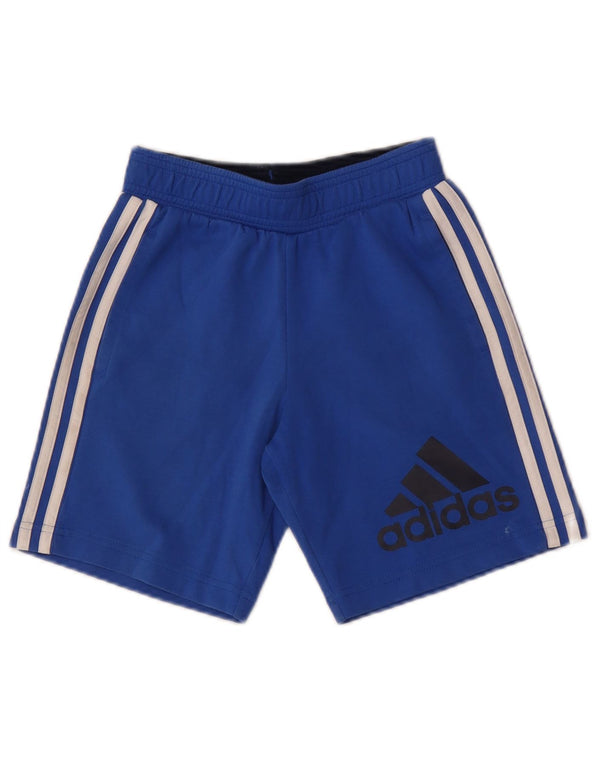 Adidas Boys Sport Shorts 9-10 Years Small Blue Cotton