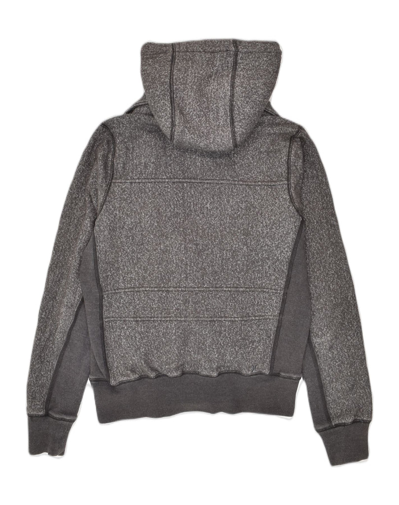 HURLEY Womens Zip Hoodie Sweater UK 4 XS Grey Colourblock Cotton | Vintage Hurley | Thrift | Second-Hand Hurley | Used Clothing | Messina Hembry 