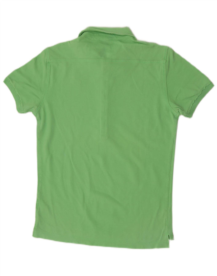 DIESEL Womens Polo Shirt UK 14 Medium Green Cotton