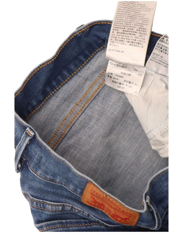 LEVI'S Womens 710 Super Skinny Jeans W26 L28 Blue Cotton