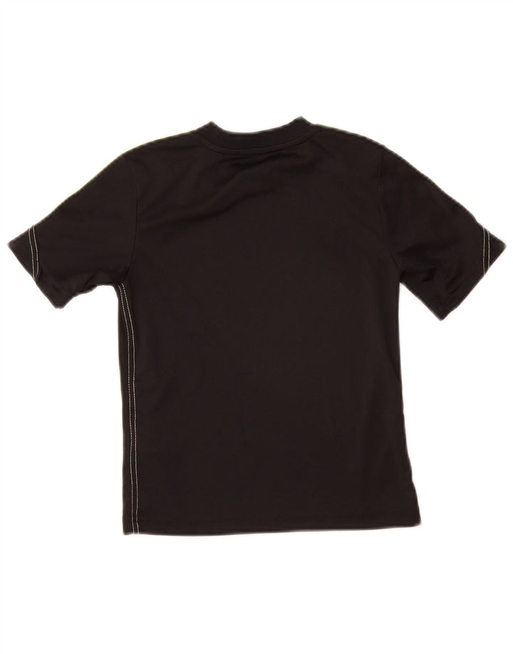 Adidas Boys T-Shirt Top 7-8 Years Black Polyester