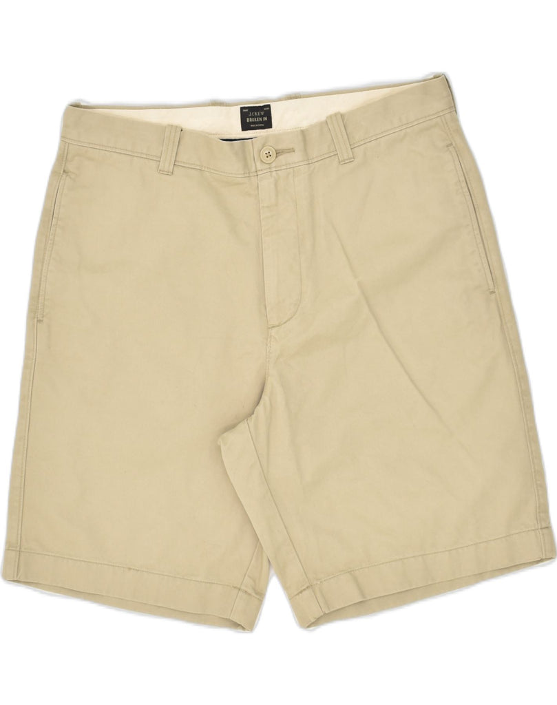 J. CREW Mens Broken In Chino Shorts W34 Large  Beige Cotton | Vintage J. Crew | Thrift | Second-Hand J. Crew | Used Clothing | Messina Hembry 