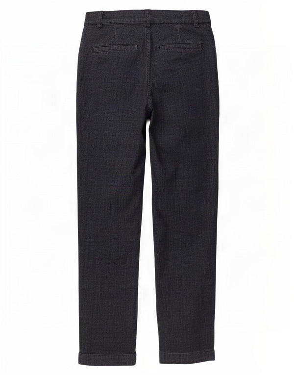 Zara Womens Tapered Chino Trousers EU 34 2XS W24 L26 Navy Blue Cotton