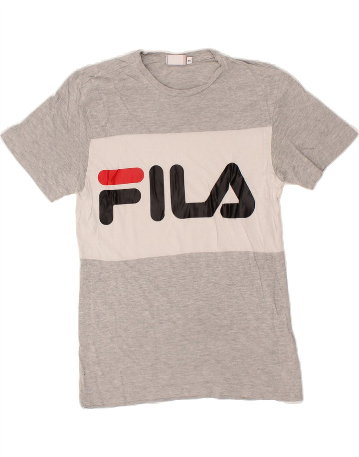 FILA Mens Graphic T-Shirt Top XS Grey Cotton Vintage Fila and Second-Hand Fila from Messina Hembry 