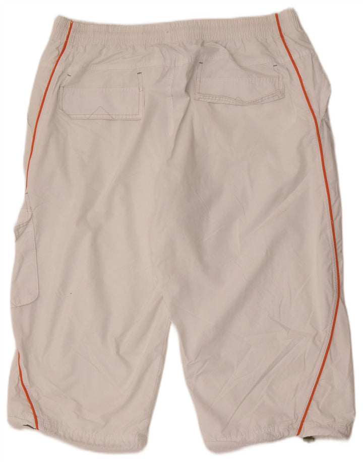 Adidas Mens Straight Cargo Capri Trousers XL W36 L19 White Polyester