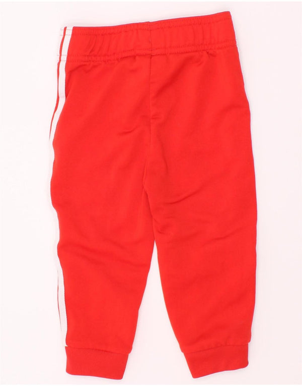 Adidas Baby Girls Joggers Tracksuit Trousers 12-18 Months Red Polyester