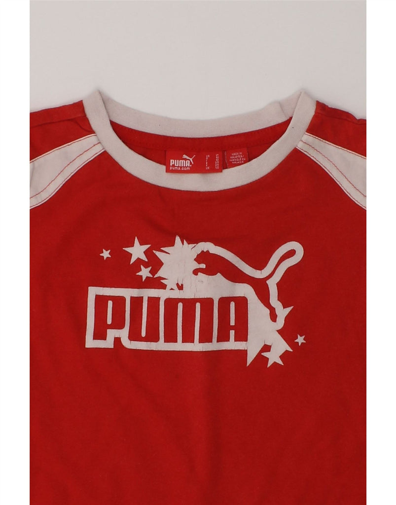 PUMA Baby Girls Graphic T-Shirt Top 18-24 Months Red | Vintage Puma | Thrift | Second-Hand Puma | Used Clothing | Messina Hembry 