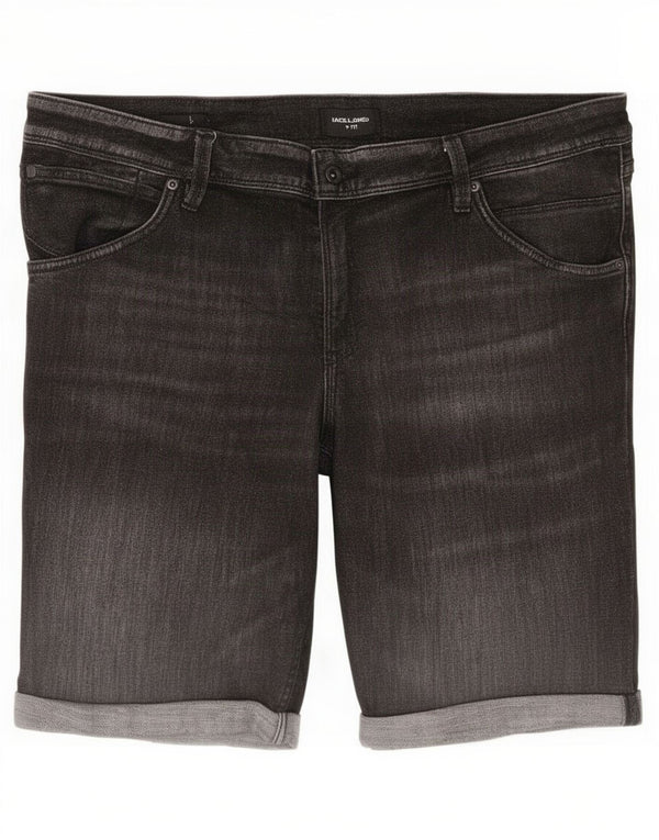Jack & Jones Mens Denim Shorts XL W40 Grey Cotton