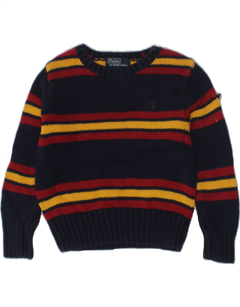 POLO RALPH LAUREN Baby Boys Crew Neck Jumper Sweater 18-24 M Navy Blue | Vintage Polo Ralph Lauren | Thrift | Second-Hand Polo Ralph Lauren | Used Clothing | Messina Hembry 