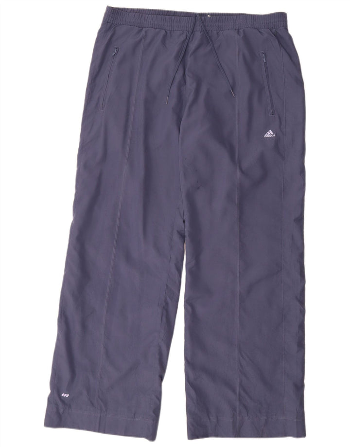 Adidas Womens Tracksuit Trousers UK 18 XL Navy Blue Polyester