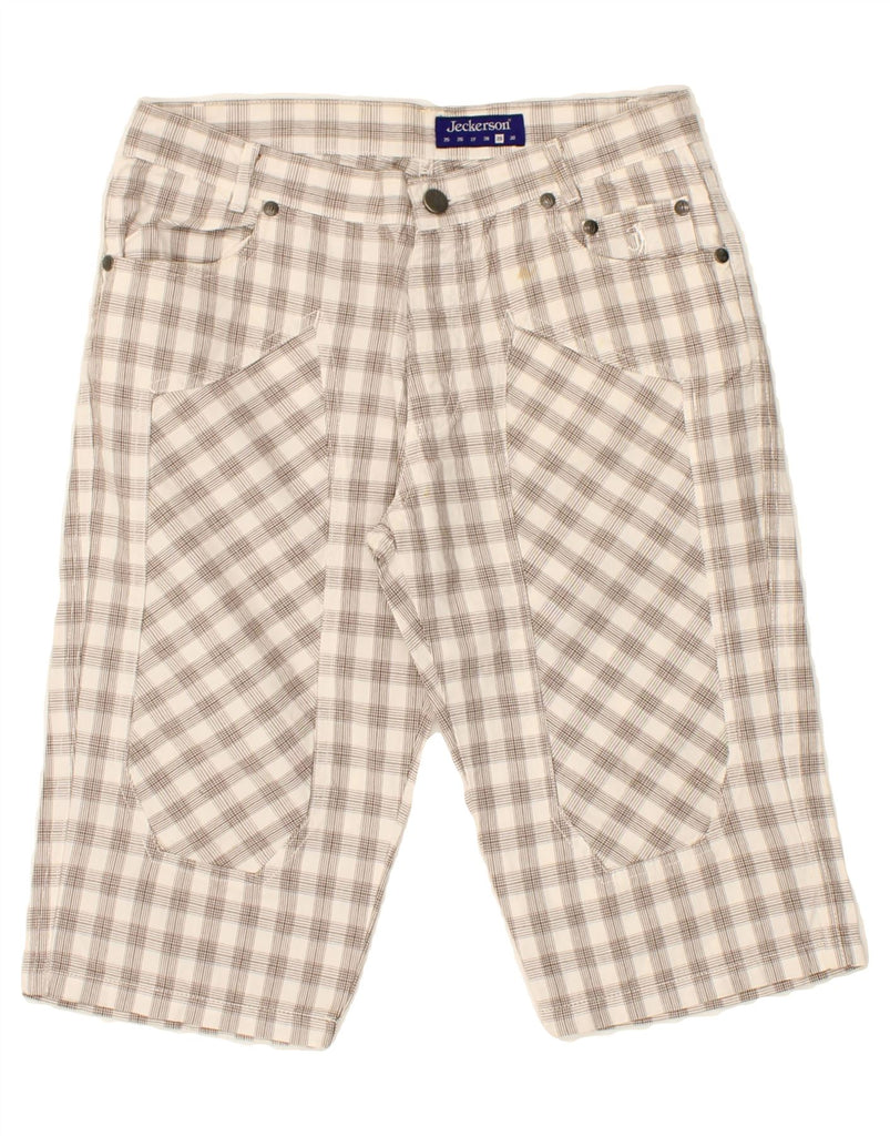 JECKERSON Womens Bermuda Shorts W29 Medium  Grey Check Cotton Vintage Jeckerson and Second-Hand Jeckerson from Messina Hembry 