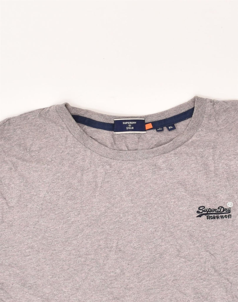 SUPERDRY Mens T-Shirt Top XL Grey Cotton | Vintage Superdry | Thrift | Second-Hand Superdry | Used Clothing | Messina Hembry 