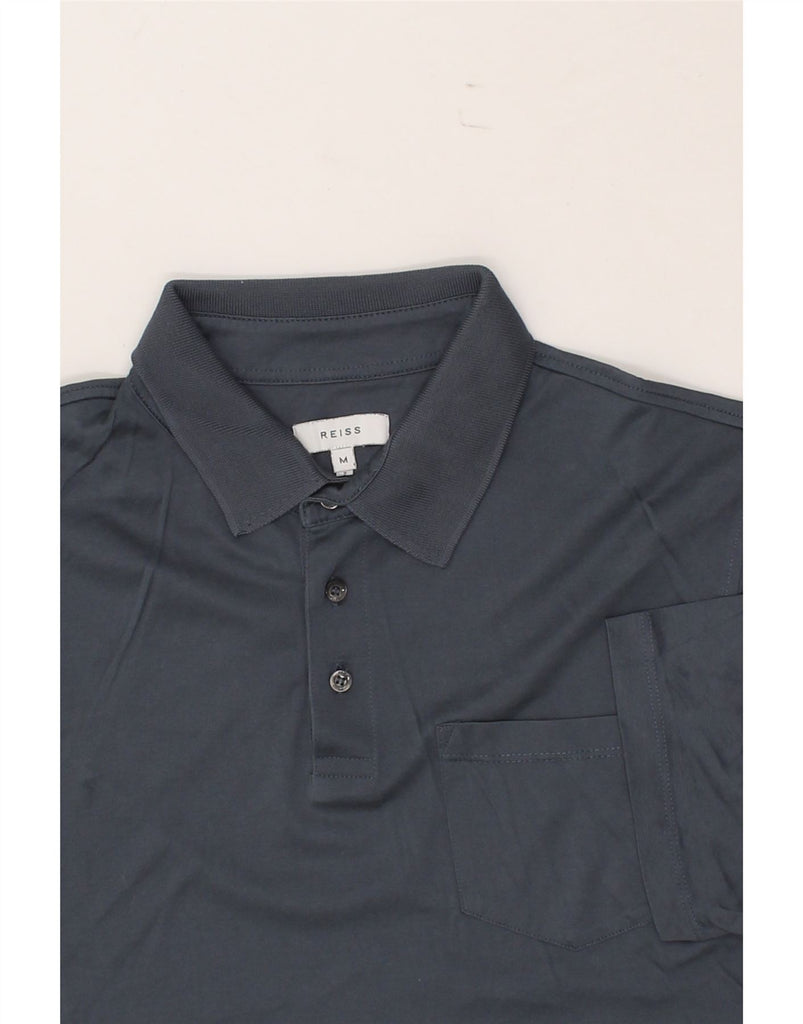 REISS Mens Polo Shirt Medium Grey Cotton Vintage Reiss and Second-Hand Reiss from Messina Hembry 