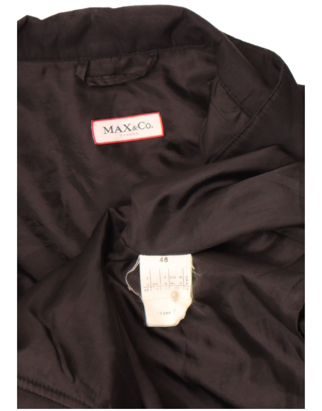 Max & Co. Womens Windbreaker Jacket UK 14 Large  Black