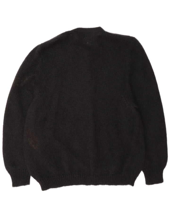 Oris Womens Cardigan Sweater EU 48 2XL Black Floral