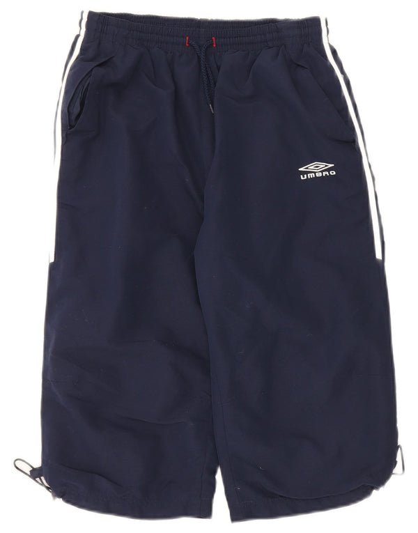 Umbro Boys Graphic Bermuda Sport Shorts 13-14 Years XL Navy Blue Polyester